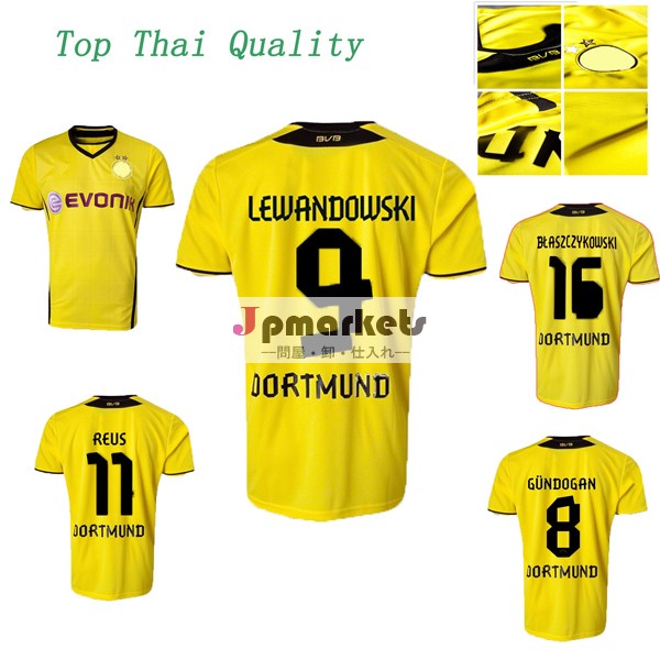 品質のトップタイcamisasブラジルカップドルトムント2014年シーズンのホームサッカージャージカミーサlewandowskiドルトムントホームサッカージャージ問屋・仕入れ・卸・卸売り