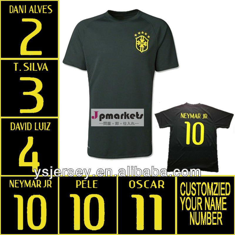 ブラジル離れてサッカーのワイシャツ最新2014年デビッドルイス·最新シーズンタイ品質2014年ブラジル離れてサッカーのワイシャツ問屋・仕入れ・卸・卸売り