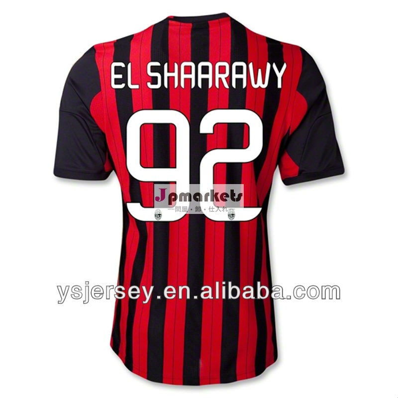 クラブサッカージャージ92elshaarawy2014年シーズンacミランのホームサッカージャージタイ品質2014年クラブサッカージャージ問屋・仕入れ・卸・卸売り