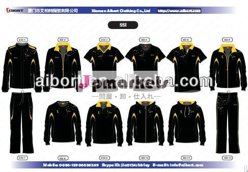 新しい設計のトラックスーツのジャケット・スポーツ摩耗のジャケット( jacket+pants+hoodies+poloshirt+shorts)問屋・仕入れ・卸・卸売り