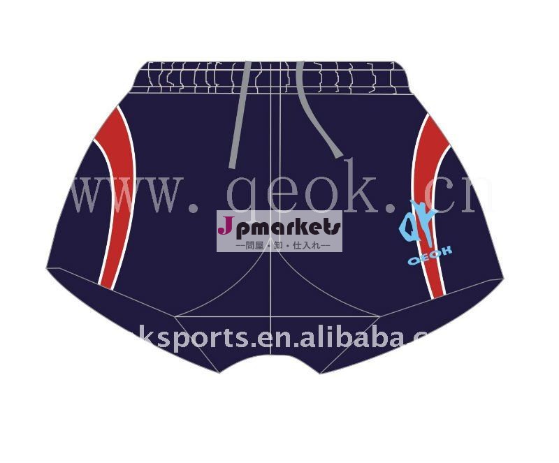 Oem2013-2014ラグビー短いコットンツイル人気のあるスポーツショーツ問屋・仕入れ・卸・卸売り
