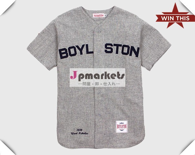 2013ブレンドツイル綿グレー色新しいファッションヴィンテージ野球ジャージ問屋・仕入れ・卸・卸売り