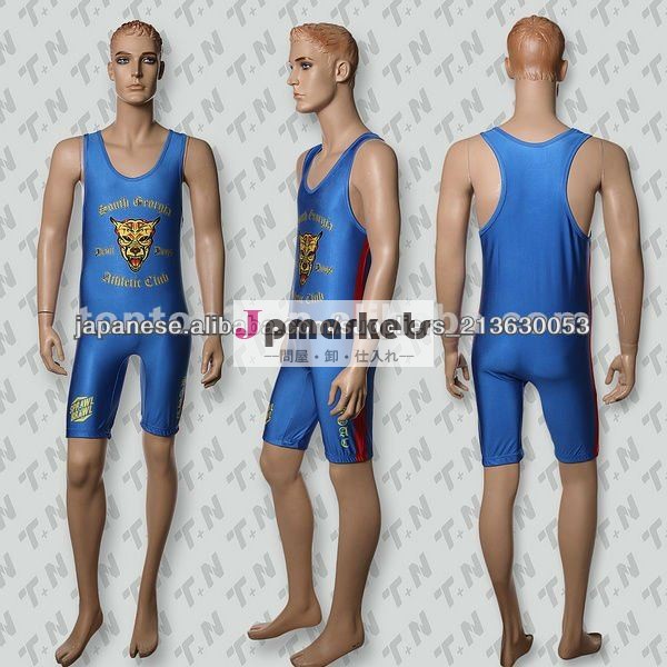 カスタム印刷された男性レスリングシングレット問屋・仕入れ・卸・卸売り