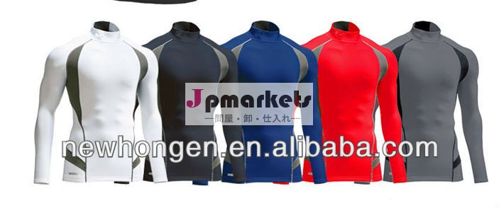 熱い販売の長いスリーブコンプレッションシャツクールマックス問屋・仕入れ・卸・卸売り