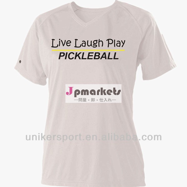 レディース白綿pickleballt- シャツ問屋・仕入れ・卸・卸売り