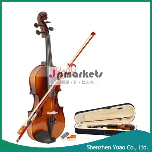 1/2の自然な音響の多彩なバイオリン+ Case+の弓+ロジン問屋・仕入れ・卸・卸売り