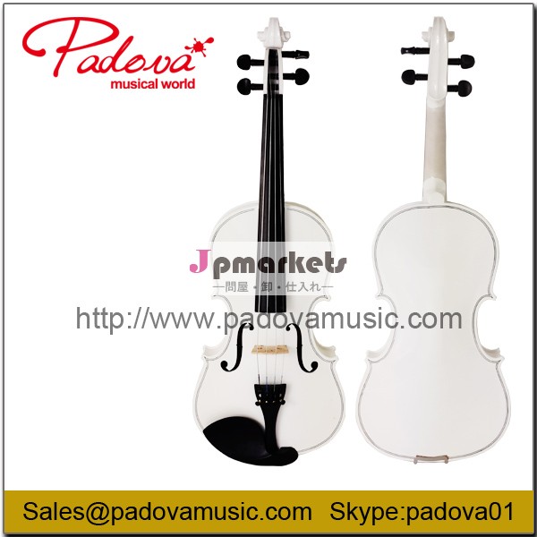 スプルーストップ4/4白い色バイオリン、 パドヴァ音楽楽器問屋・仕入れ・卸・卸売り