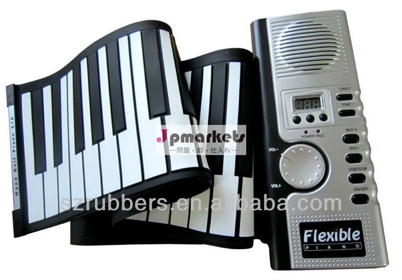 柔軟なロール- アップシリコンキーボード61キーデジタルピアノ問屋・仕入れ・卸・卸売り