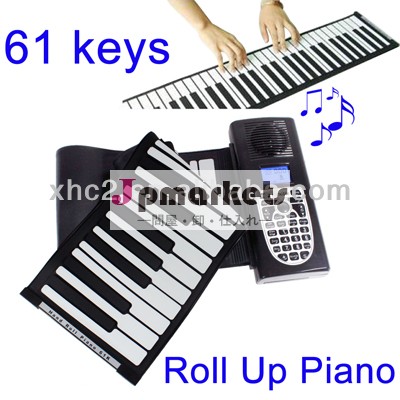 売れ筋のポータブルロールアップソフトキーボードピアノ61標準のキーのための良い贈り物chirldren問屋・仕入れ・卸・卸売り