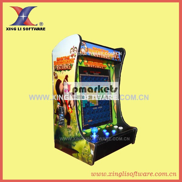 インチ液晶ミニ19キングコング( 垂直タイプ) カクテルメーカーをクラシックゲーム601のジョイスティックとゲームの基板iluminated。問屋・仕入れ・卸・卸売り