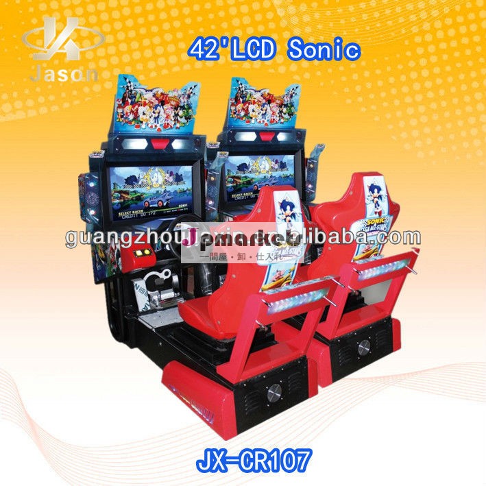 32" lcdソニックカーレーシングマシン、 ラグジュアリーレーシングマシン、 電子レーシングjx-cr107販売のための車のゲーム機問屋・仕入れ・卸・卸売り