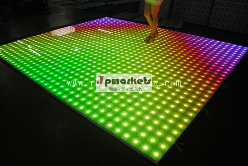 rgbカラー素晴らしい照明効果スリムでポータブルledのダンスフロア問屋・仕入れ・卸・卸売り
