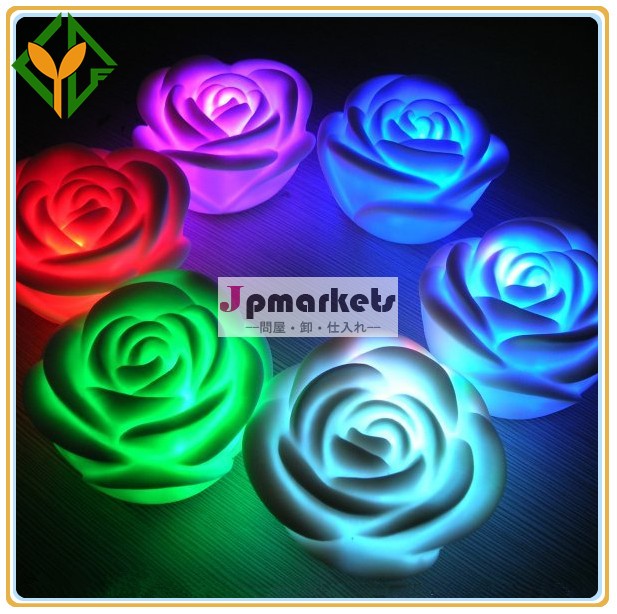 バラの花led7色変化する光夜ロマンチックなキャンドルライトランプ問屋・仕入れ・卸・卸売り