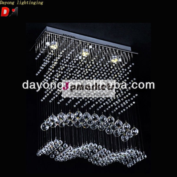 正方形の形状dy3544-3ledシャンデリアクリスタル水晶照明問屋・仕入れ・卸・卸売り