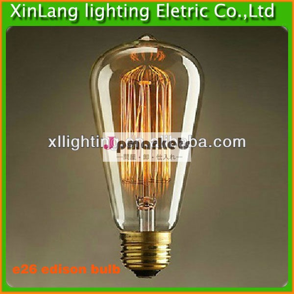 最も人気のあるヴィンテージアンティーク2013e27/e2640w60w220vエジソン電球暖かい白透明なガラス中国のサプライヤー問屋・仕入れ・卸・卸売り