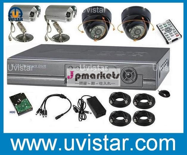 4CH CCTV DVRのキット500GB HDD 4のカメラのホームセキュリティーシステム問屋・仕入れ・卸・卸売り