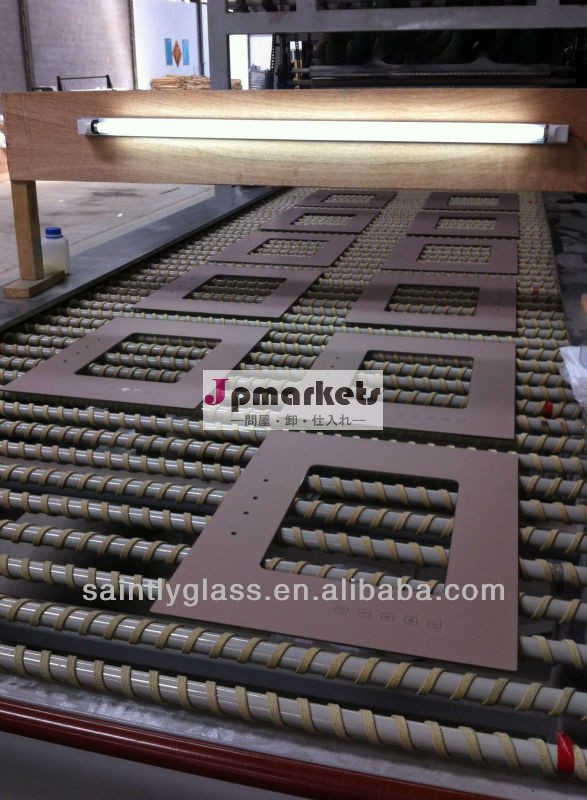 レンジフード用強化ガラス4mm5mm6mmと茶色印刷(、 iso9001およびccc認証)問屋・仕入れ・卸・卸売り
