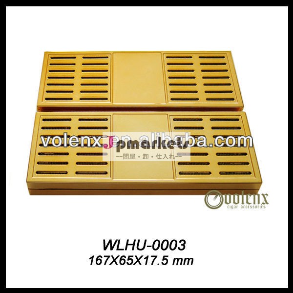 最高品質の卸売ゴールド深セン50ct正方形の葉巻ヒュミドールボックスディスプレイ用加湿器問屋・仕入れ・卸・卸売り