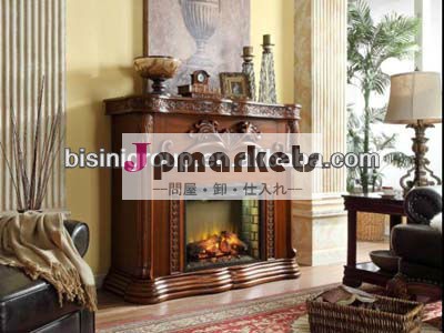 ヨーロッパの古典的な木製bisini電気暖炉( bf09- 42012)問屋・仕入れ・卸・卸売り
