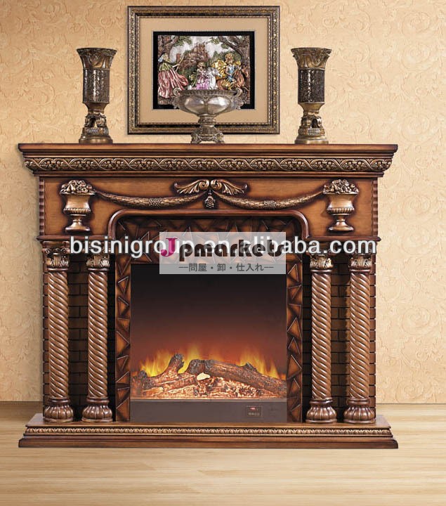 古典的な純木電気暖炉( bf09- 42078)問屋・仕入れ・卸・卸売り