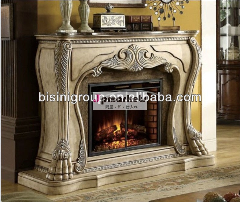 Bisini素朴な木製電気暖炉( bf09- 42013)問屋・仕入れ・卸・卸売り