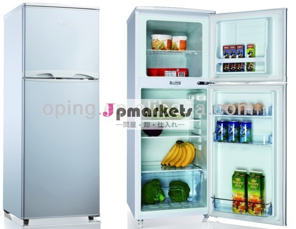 二重扉の家庭での使用の冷蔵庫冷蔵庫冷凍庫まで底bcd-132ライトロックキー付き問屋・仕入れ・卸・卸売り