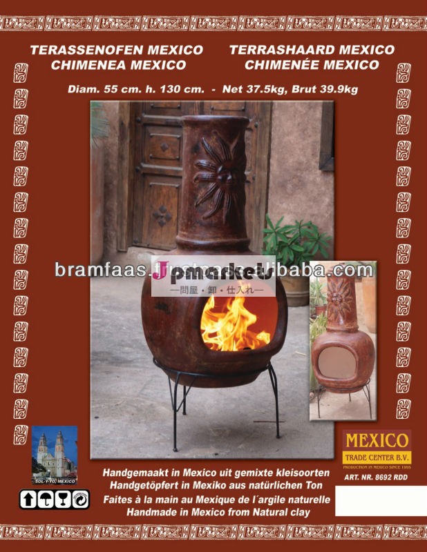 メキシコxl130センチメートル太陽石付きchimenea。問屋・仕入れ・卸・卸売り