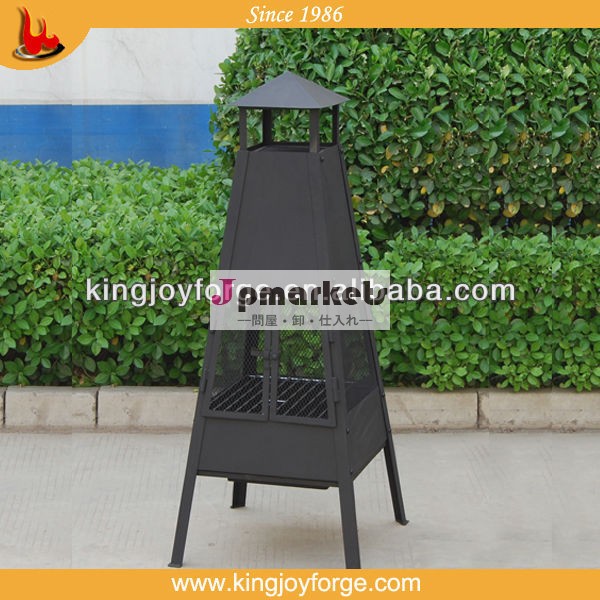黒仕上げ鋼ピラミッドchiminea屋外問屋・仕入れ・卸・卸売り