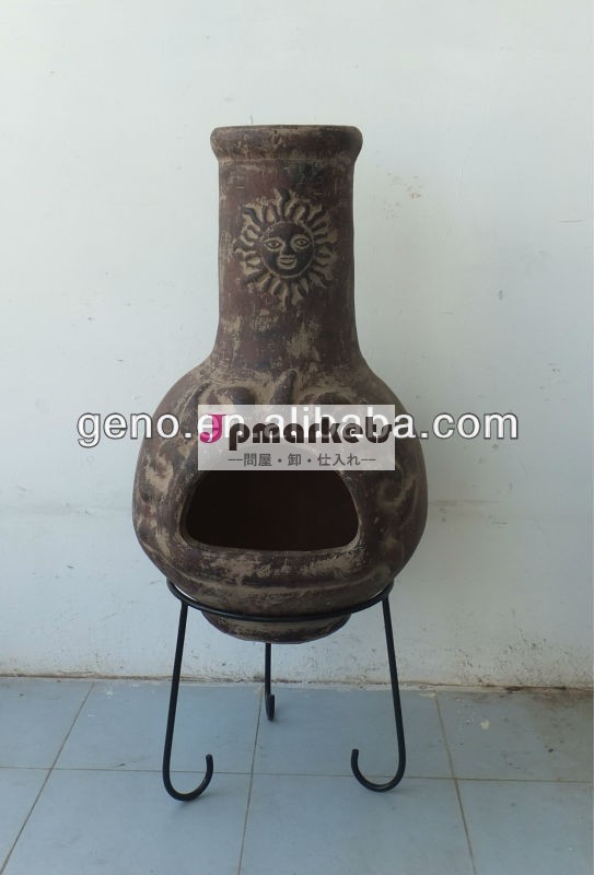 粘土テラコッタchiminea2013新しい人気のある太陽の顔のデザイン問屋・仕入れ・卸・卸売り