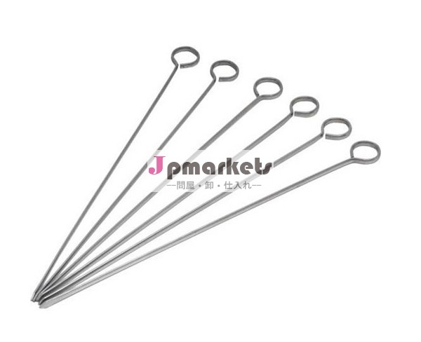 6pc9" ケバブステンレス鋼バーベキュー串バーベキュースティック新しいフライパン調理グリル問屋・仕入れ・卸・卸売り