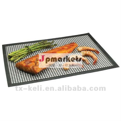 Ptfeグラスファイバーバーベキュー料理メッシュ保護エッジとオーブン天板/tray黒- クリスピー食品37x24cm問屋・仕入れ・卸・卸売り