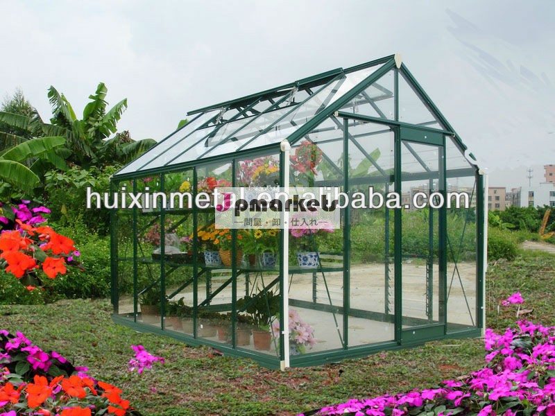 の豪華なガラス温室新製品のために広く使用さhx98128g-2花や野菜の家問屋・仕入れ・卸・卸売り