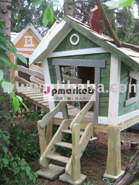 hutkoの橋が付いている木の子供のプレイハウス問屋・仕入れ・卸・卸売り