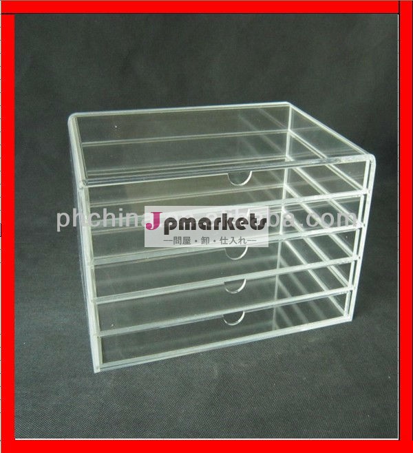 アクリルの化粧オーガナイザーケースjda-008無印良品( 大)( 3drawers)、 卸売アクリル引き出し付き化粧主催者、 アクリル引き出し問屋・仕入れ・卸・卸売り