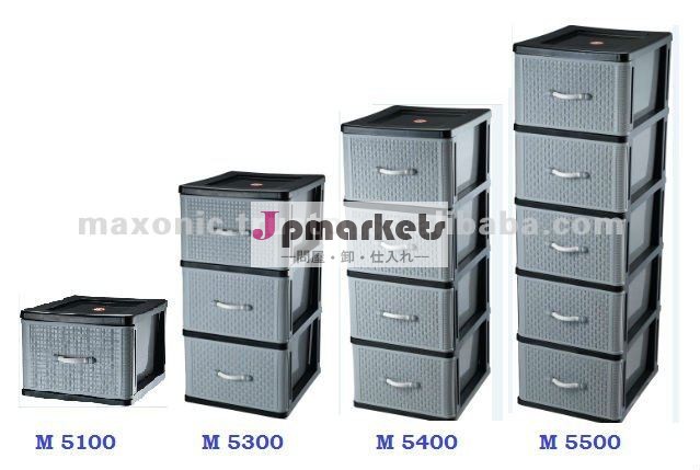 Maxonicのプラスチック耐久の貯蔵の引出し(1、3、4つ及び5つの層)の問屋・仕入れ・卸・卸売り