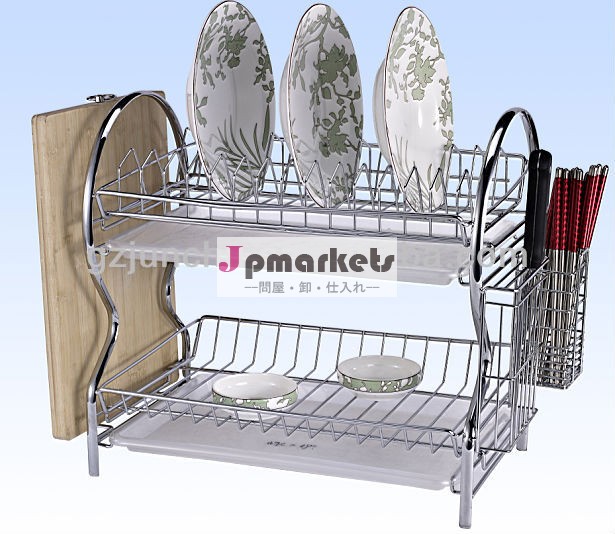 ダブルディッシュjm-361b金属、 の台所の食器棚、 キッチンwalllに皿ラックマウント用問屋・仕入れ・卸・卸売り