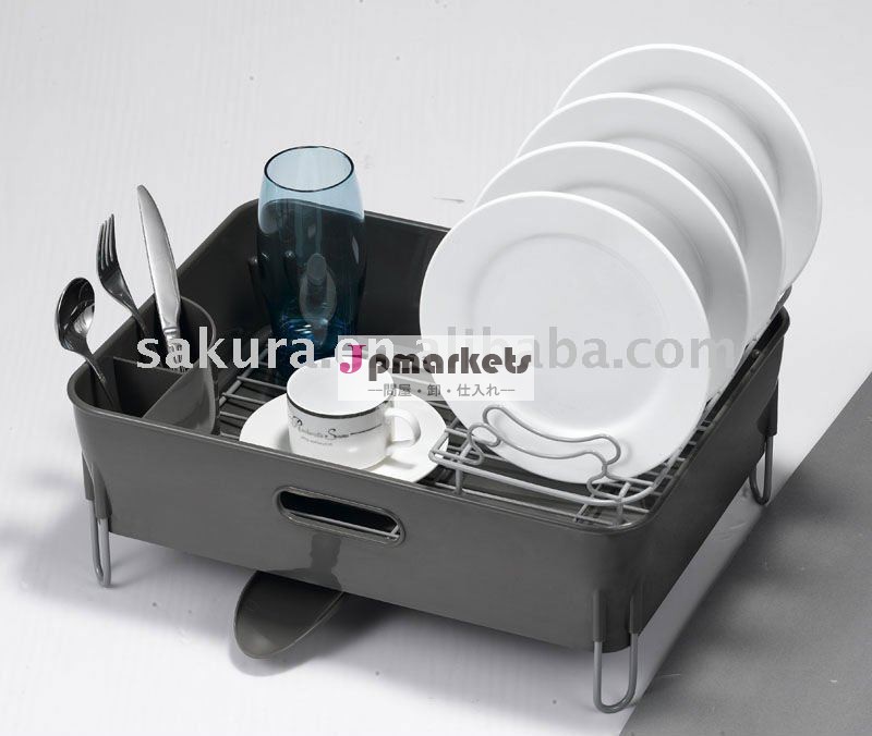 赤くか緑または白い色のスマートなプラスチック水切りかご。 多機能の台所用品、皿棚、台所付属品は悩ます問屋・仕入れ・卸・卸売り