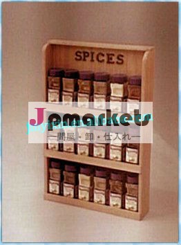木製家庭用スパイスディスプレイラック/壁- マウントされているソース類ディスプレイホルダー問屋・仕入れ・卸・卸売り