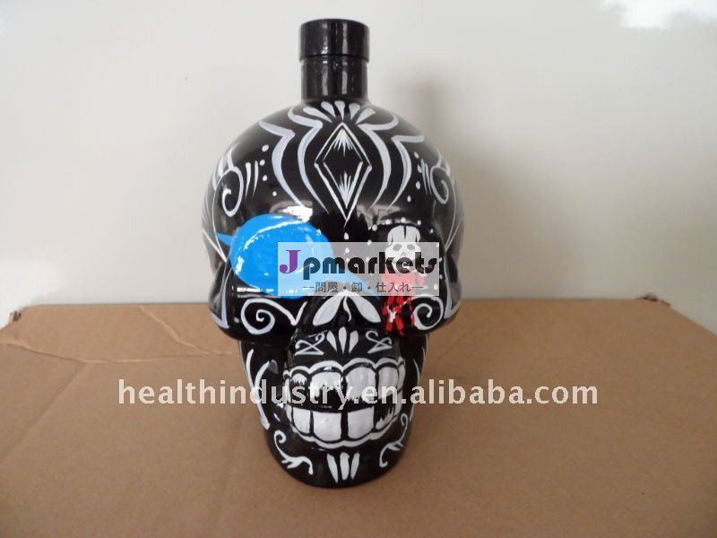 Halloweenのガラス頭骨のアルコール飲料のびん750ML 6問屋・仕入れ・卸・卸売り