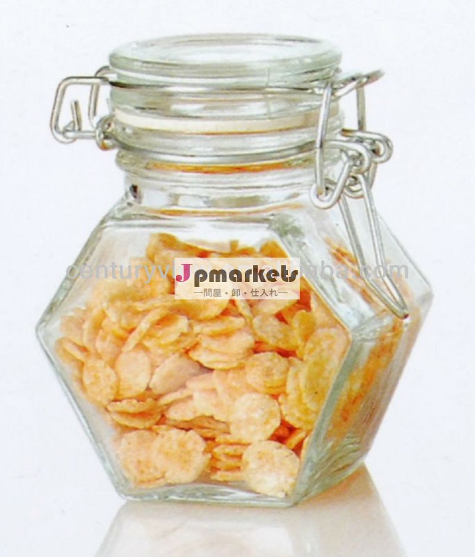 ふたが付いている100ml pentacleの形のゆとりの小さいガラス瓶問屋・仕入れ・卸・卸売り