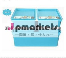 新しい種類の熱い販売2014年カラフルなプラスチック製の収納ボックスハンドル付き問屋・仕入れ・卸・卸売り