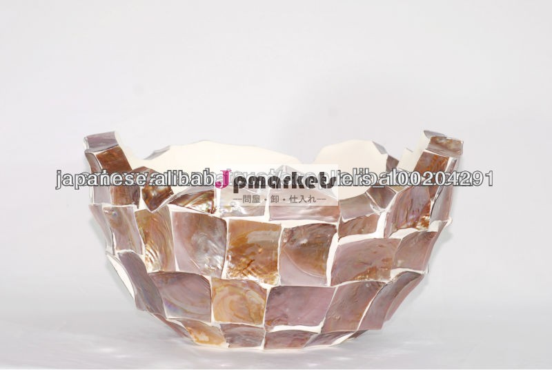 Top quality eco-friendly lacquerware fiberglass flower pot with mother of pearl問屋・仕入れ・卸・卸売り