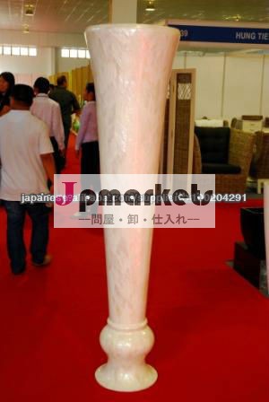 Complete: Top quality eco-friendly glass fiber lacquerware flower pot with MOP問屋・仕入れ・卸・卸売り