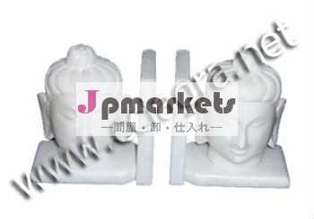 ホワイトアラバスター仏頭ブックエンド問屋・仕入れ・卸・卸売り