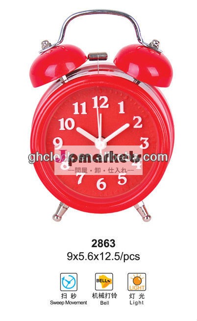 新しいデザインのメタル/plasticダブルベル置時計( 2863)問屋・仕入れ・卸・卸売り