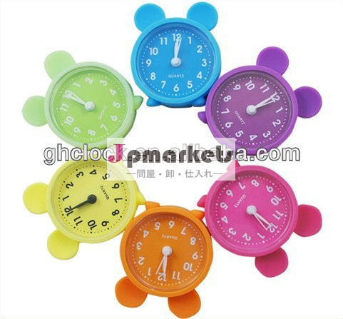ミニシリコンミッキーの形の目覚まし時計と異なる色問屋・仕入れ・卸・卸売り