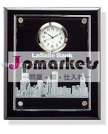 企業の暗赤色光沢刻まれたクロック付き木製プラーク問屋・仕入れ・卸・卸売り