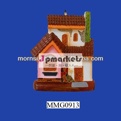 装飾的な家の置物カラフルに描かれて家の設計セラミックトロフィーのプラーク問屋・仕入れ・卸・卸売り