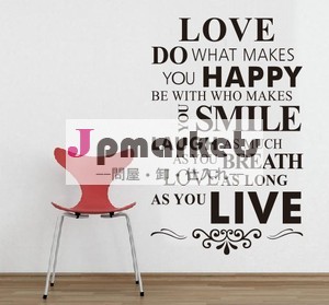 diyハッピーライブ笑いの愛の笑顔を引用する心に強く訴えるような壁アートビニールデカールステッカー問屋・仕入れ・卸・卸売り