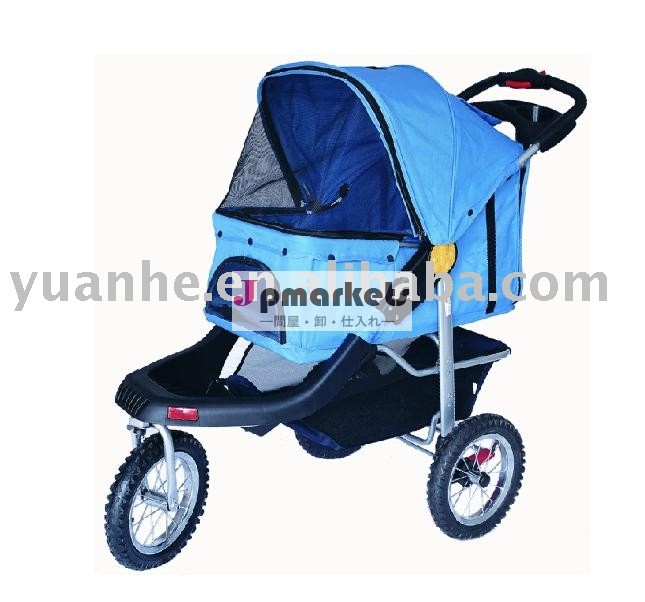 デラックスペットベビーカー3車輪ジョギングw/12" 地形evaタイヤ問屋・仕入れ・卸・卸売り